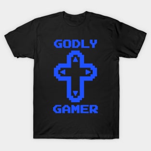 Godly Gamer (v9 - blue) T-Shirt